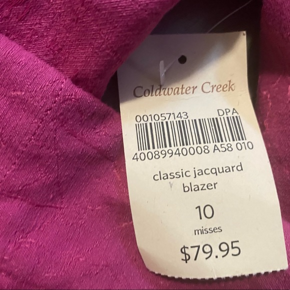 NWT- COLDWATER CREEK Classic Jacquard Blazer - Picture 9 of 9